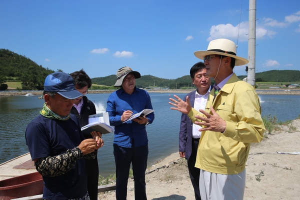 지도읍 탄동리 새우양식장 폭염피해현장방문 2