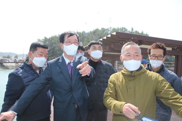 2022.03.27 압해읍 가란도목교 바지선충돌 파손 현장방문 2